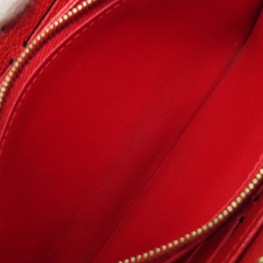 LOUIS VUITTON Long Wallet Purse M63691 Ann Platt Red Zippy wallet Women Used Authentic