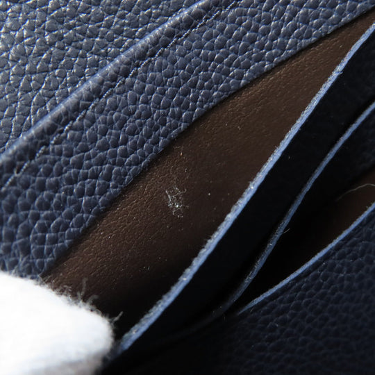 LOUIS VUITTON Long Wallet Purse M62125 Ann Platt Navy Portefeuille Sara Women Used Authentic
