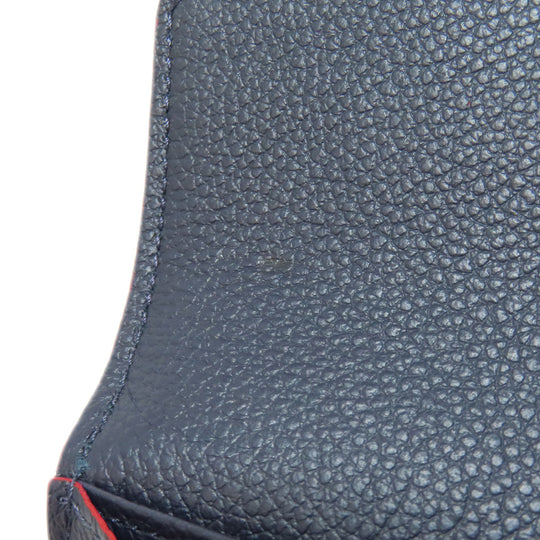 LOUIS VUITTON Long Wallet Purse M62125 Ann Platt Navy Portefeuille Sara Women Used Authentic