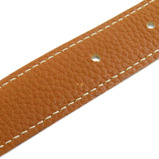 HERMES belt leather black H belt mens Used Authentic