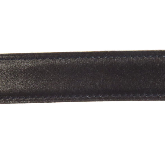 HERMES belt leather black H belt mens Used Authentic