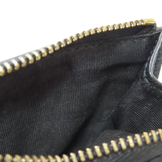 Christian Dior Bifold Wallet leather black Saddle Tri-Fold Wallet Mini Wallet Women Used Authentic