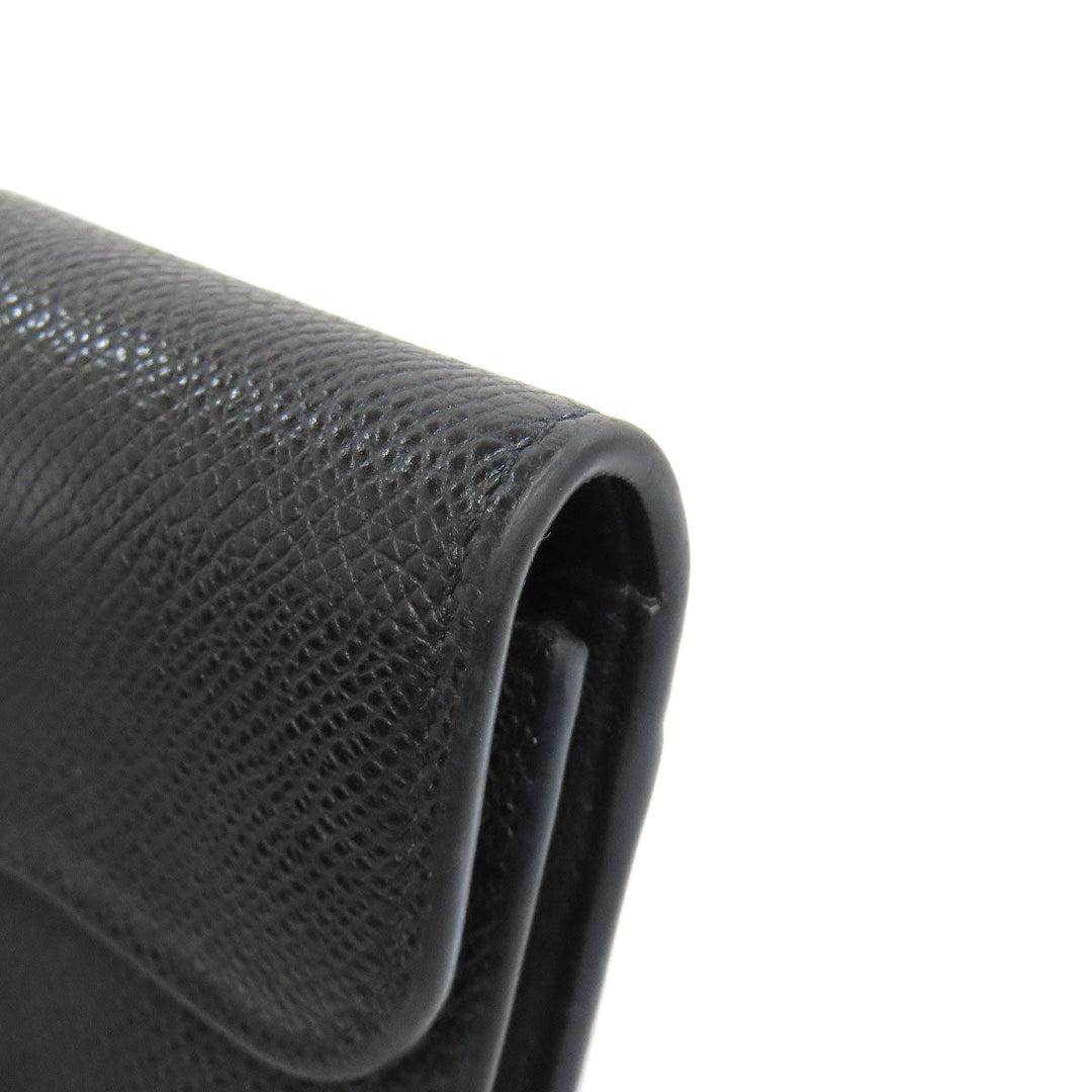 Christian Dior Bifold Wallet leather black Saddle Tri-Fold Wallet Mini Wallet Women Used Authentic