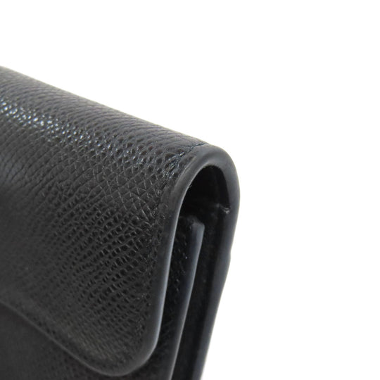 Christian Dior Bifold Wallet leather black Saddle Tri-Fold Wallet Mini Wallet Women Used Authentic