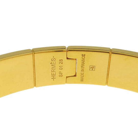 HERMES bracelet Gold Plated gold Charniere Women Used Authentic