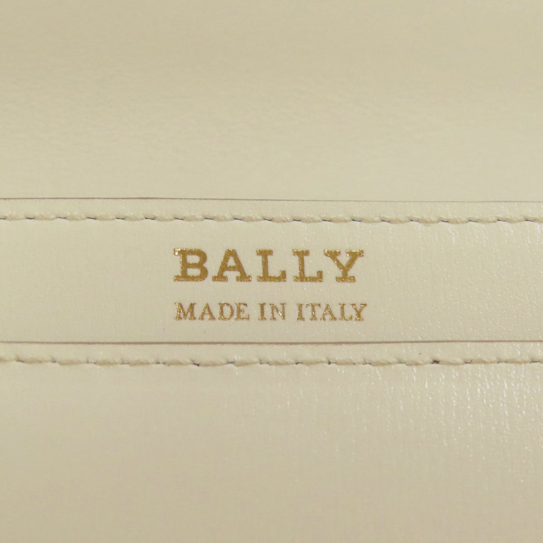 BALLY Long Wallet Purse leather white logo