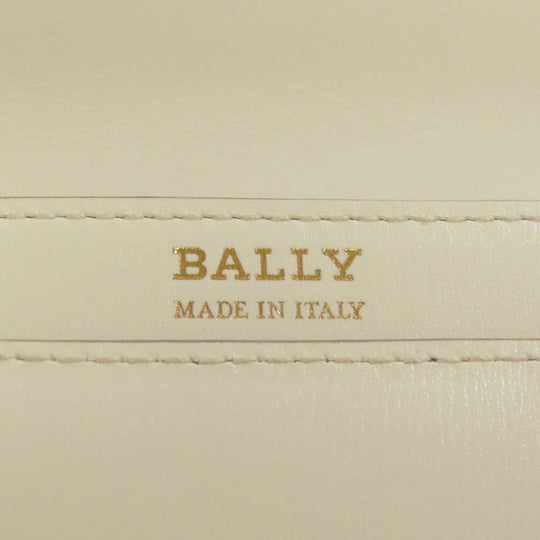 BALLY Long Wallet Purse leather white logo