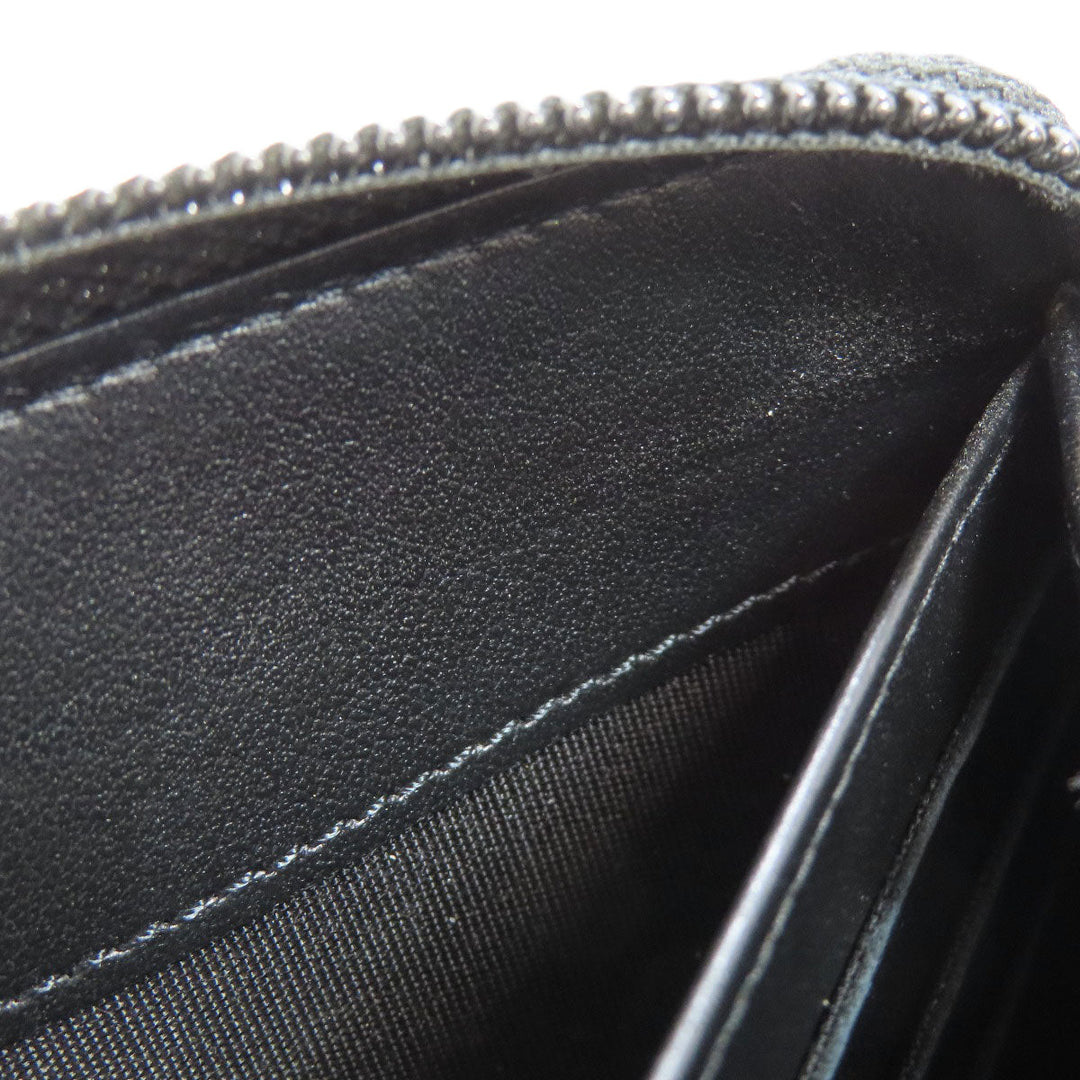 CHANEL Long Wallet Purse Grained Calfskin Skin black Boy Chanel Gold Metal