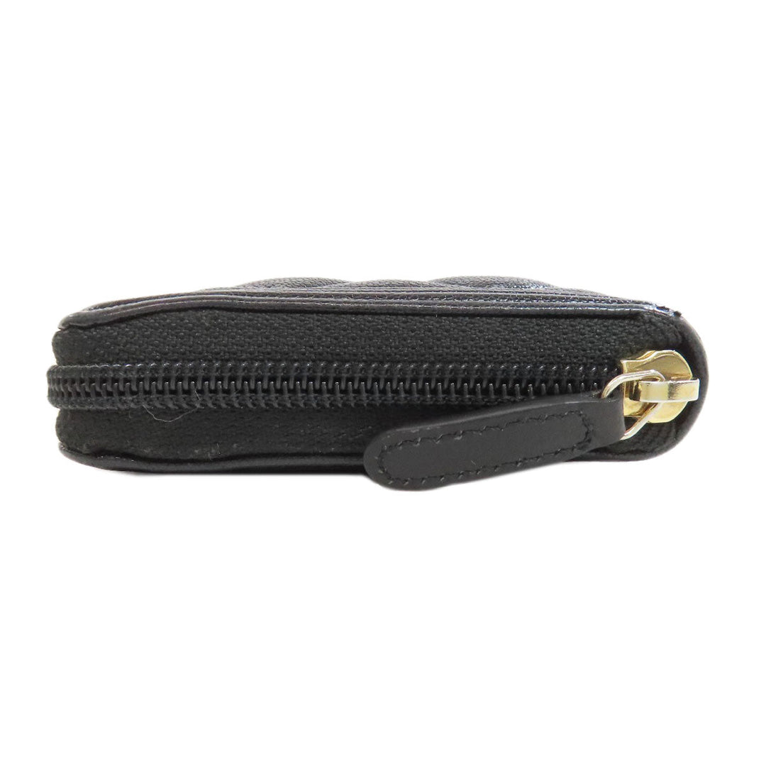 CHANEL Long Wallet Purse Grained Calfskin Skin black Boy Chanel Gold Metal
