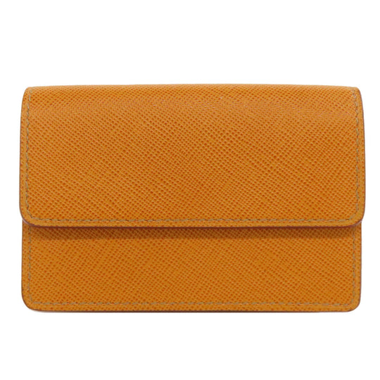 PRADA Card Case Safiano Brown logoMetal