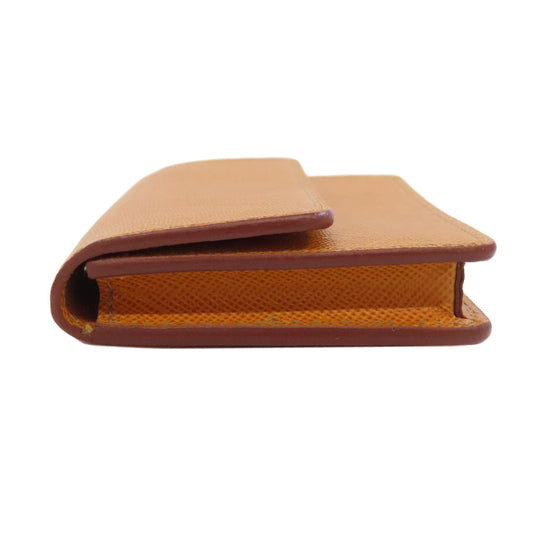 PRADA Card Case Safiano Brown logoMetal