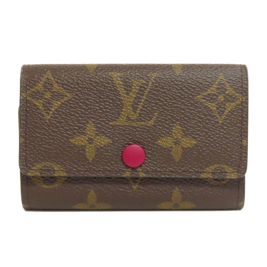 LOUIS VUITTON Key case Key holder  M60701 Monogram canvas Brown Multicles6 Women Used Authentic