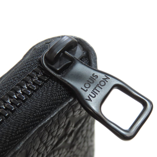 LOUIS VUITTON Long Wallet Purse M69047 Taurillon Clemence black Zippy wallet  Vertical mens(Unisex) Used Authentic