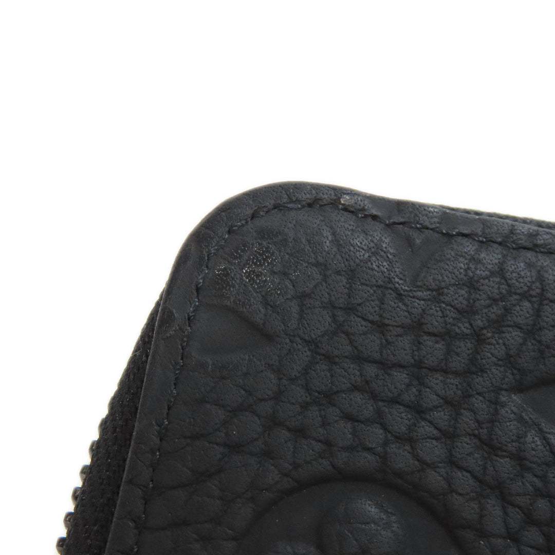 LOUIS VUITTON Long Wallet Purse M69047 Taurillon Clemence black Zippy wallet  Vertical mens(Unisex) Used Authentic