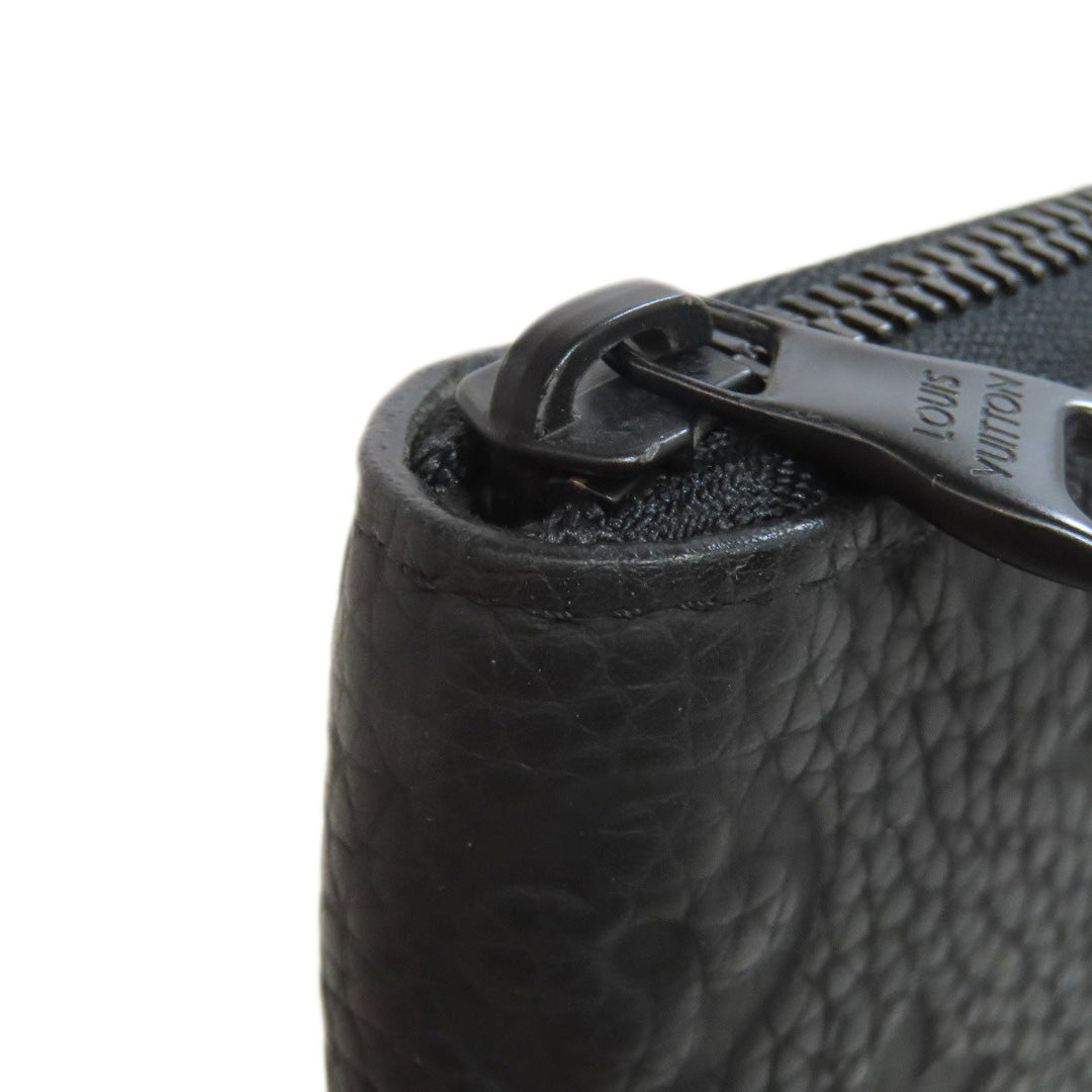 LOUIS VUITTON Long Wallet Purse M69047 Taurillon Clemence black Zippy wallet  Vertical mens(Unisex) Used Authentic
