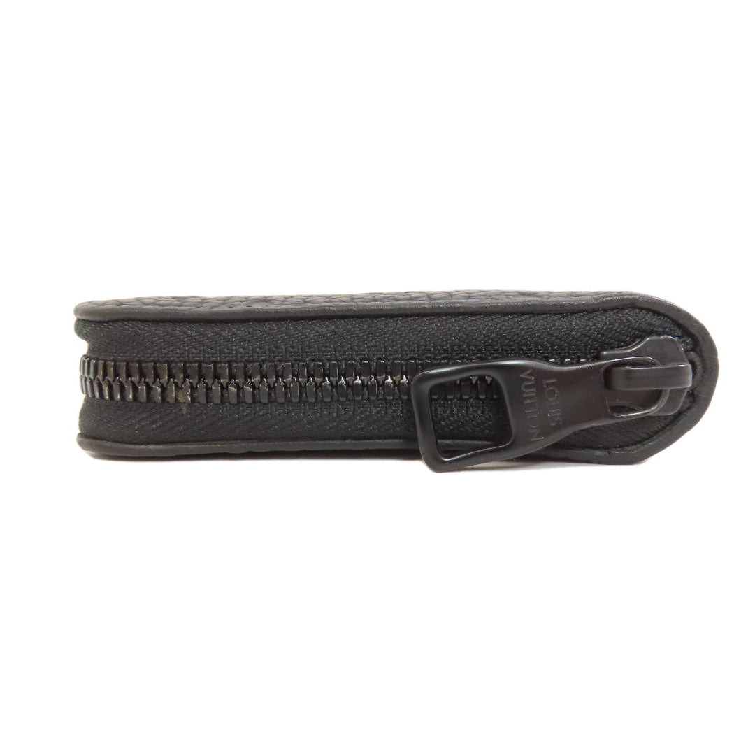 LOUIS VUITTON Long Wallet Purse M69047 Taurillon Clemence black Zippy wallet  Vertical mens(Unisex) Used Authentic