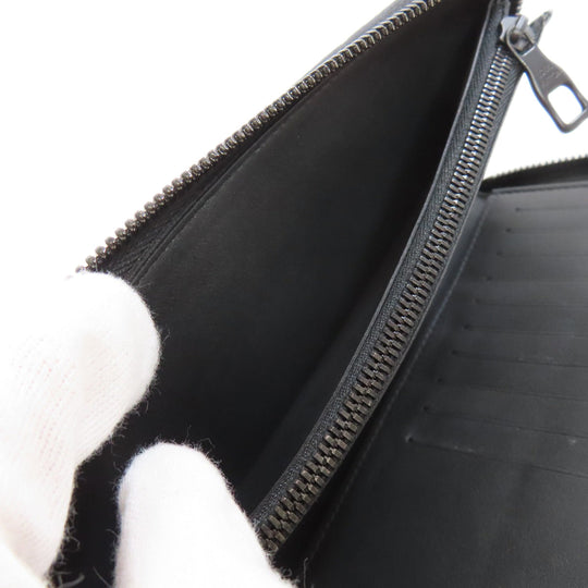 LOUIS VUITTON Long Wallet Purse M69047 Taurillon Clemence black Zippy wallet  Vertical mens(Unisex) Used Authentic