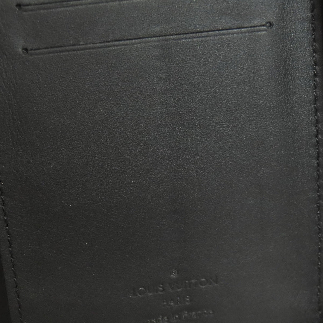 LOUIS VUITTON Long Wallet Purse M69047 Taurillon Clemence black Zippy wallet  Vertical mens(Unisex) Used Authentic