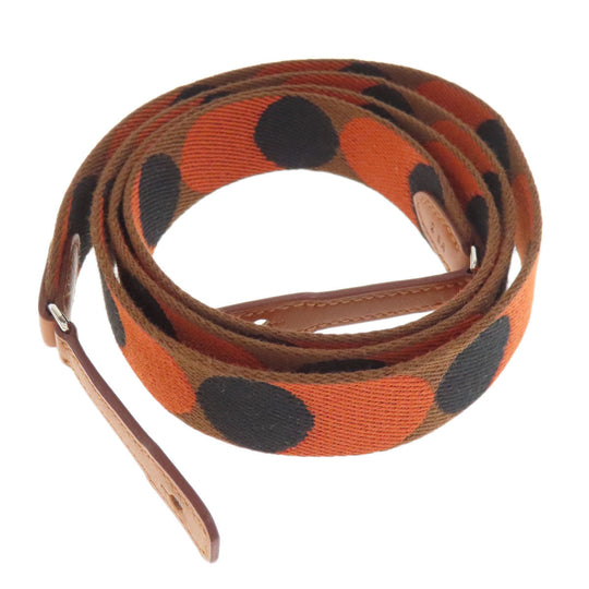 HERMES Shoulder strap canvas Brown sangre flipper ball Women Used Authentic
