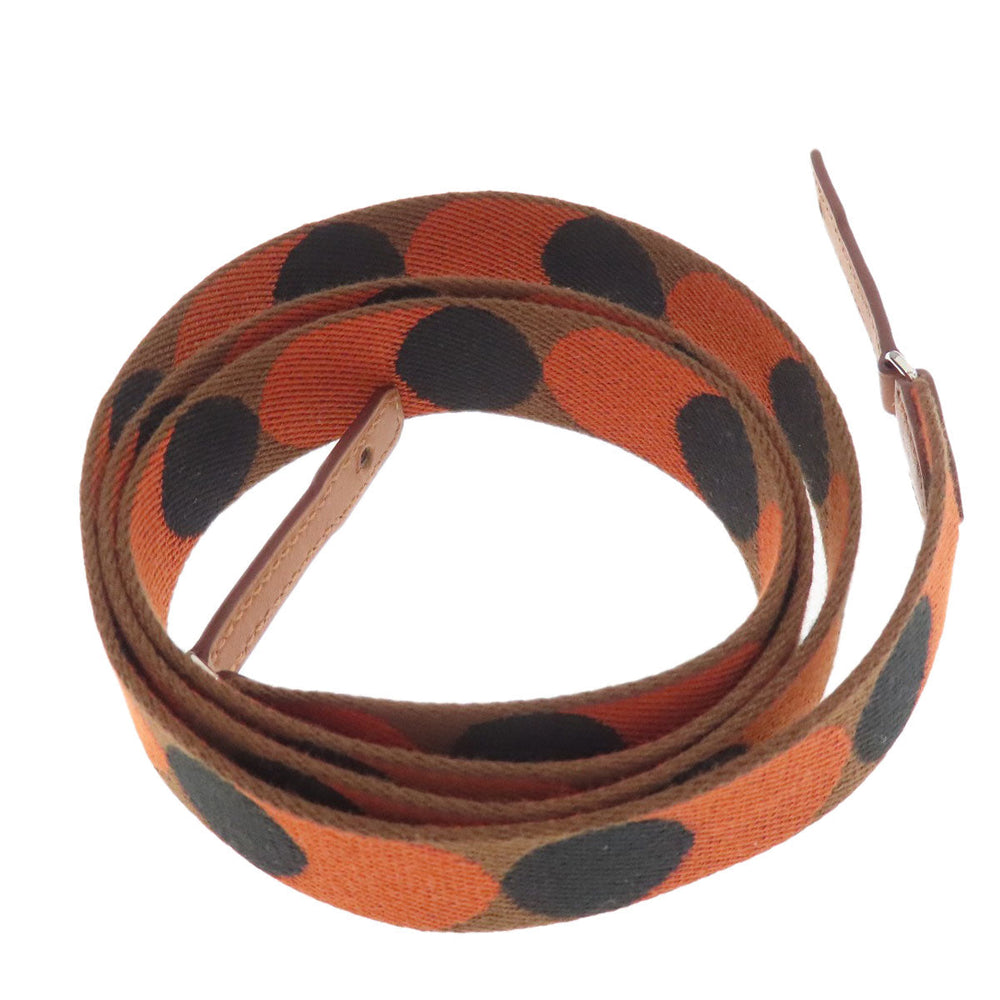 HERMES Shoulder strap canvas Brown sangre flipper ball Women Used Authentic
