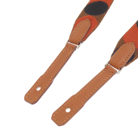 HERMES Shoulder strap canvas Brown sangre flipper ball Women Used Authentic