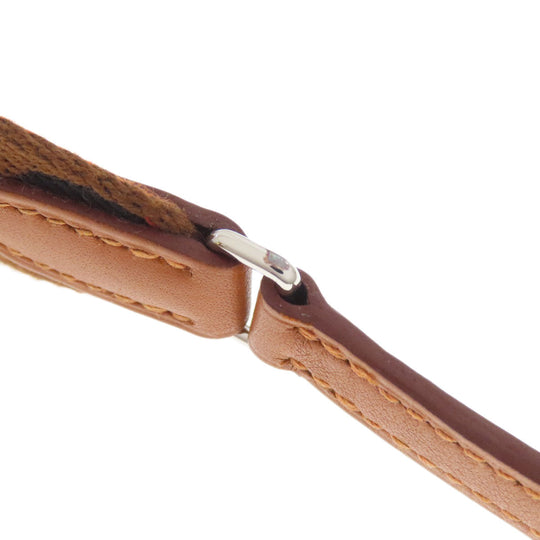 HERMES Shoulder strap canvas Brown sangre flipper ball Women Used Authentic