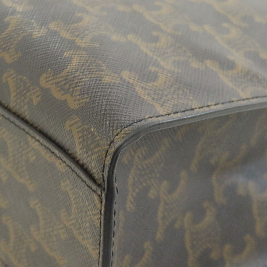 CELINE Tote Bag PVC Brown Vertical Cover Large Triomphe