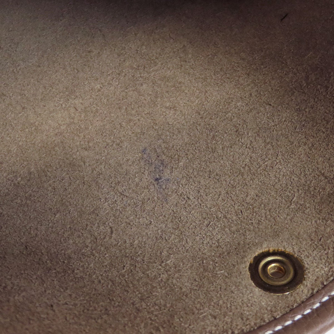 HERMES Shoulder Bag Taurillon Clemence beige Evelyn 3 PM Etoupe Gold Metal