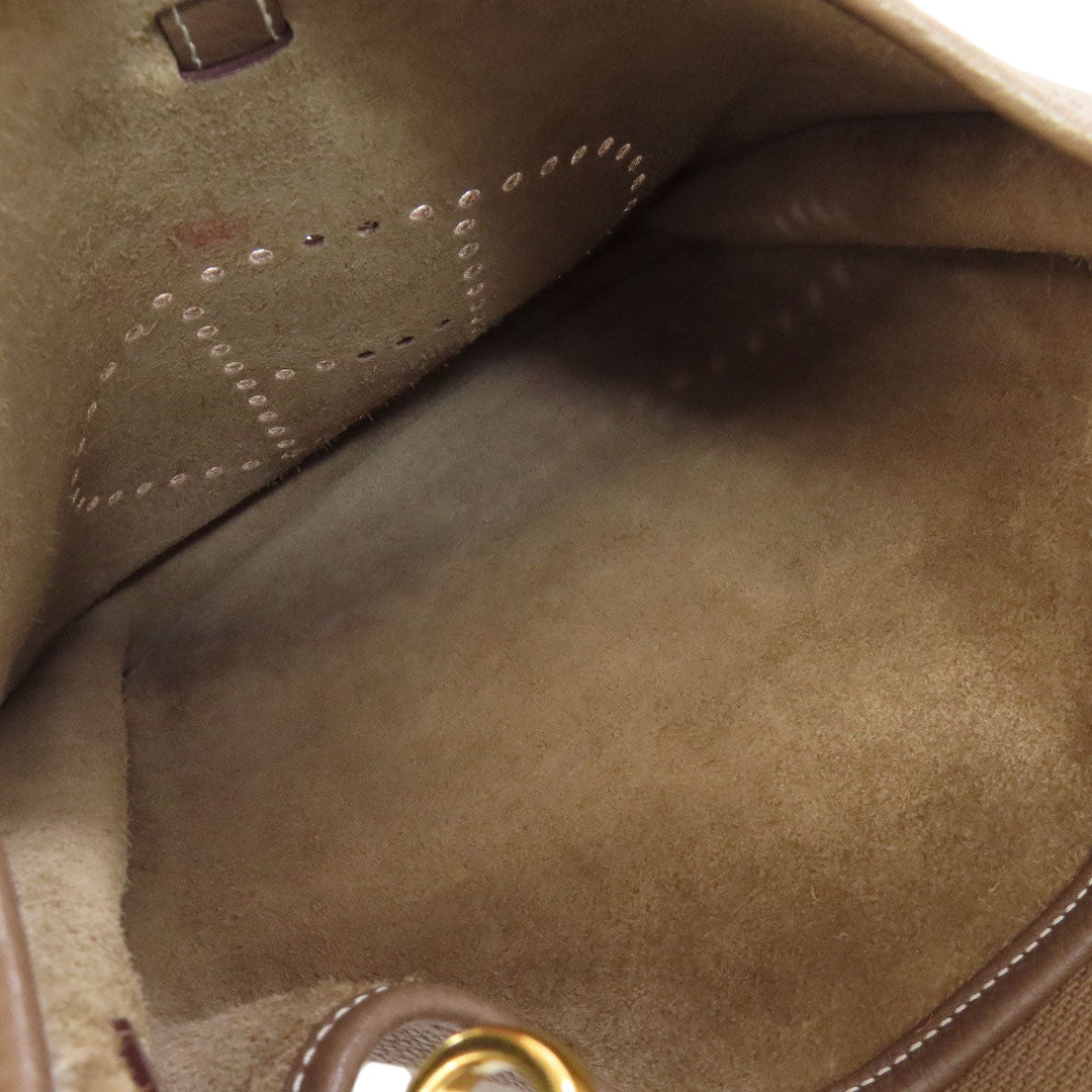 HERMES Shoulder Bag Taurillon Clemence beige Evelyn 3 PM Etoupe Gold Metal