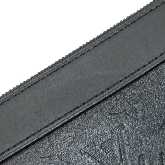 LOUIS VUITTON business bag M62903 Monogram shadow black Pochette Discovery mens Used Authentic