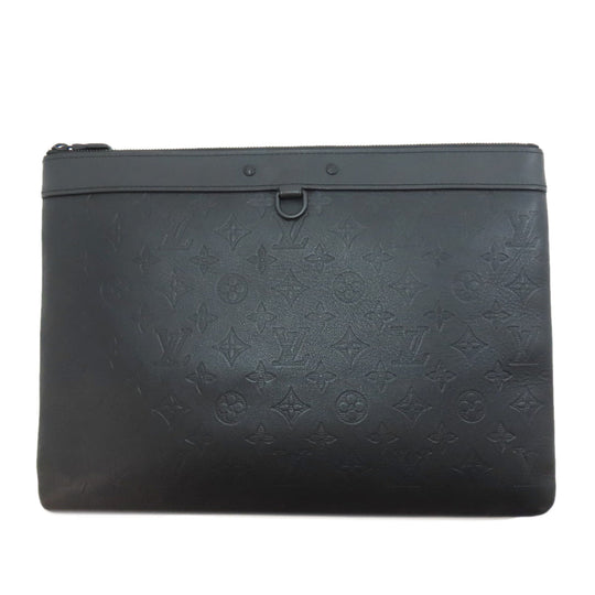 LOUIS VUITTON business bag M62903 Monogram shadow black Pochette Discovery mens Used Authentic