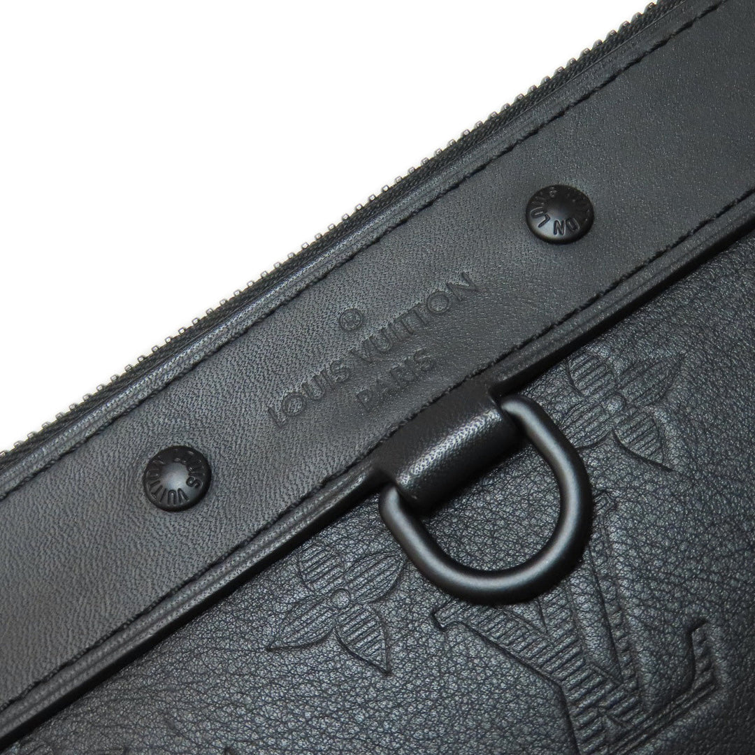 LOUIS VUITTON business bag M62903 Monogram shadow black Pochette Discovery mens Used Authentic