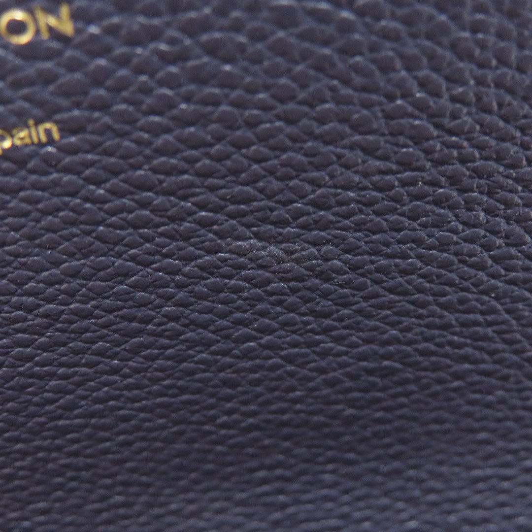 LOUIS VUITTON Long Wallet Purse M62125 Ann Platt Navy Portefeuille Sara Women Used Authentic