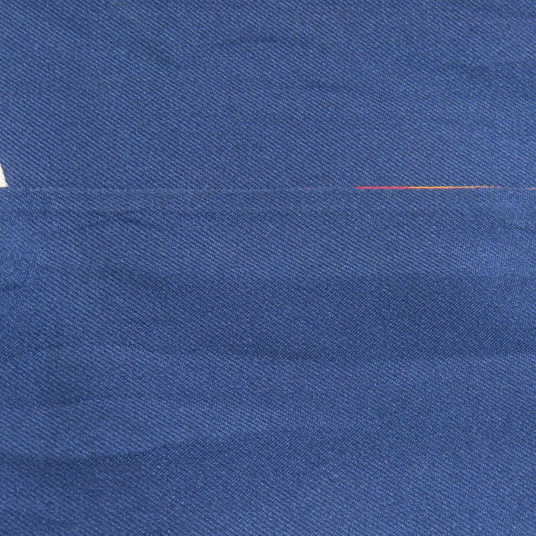 GUCCI scarf 732848 silk Navy Neck Bow Hibiscus Women Used Authentic