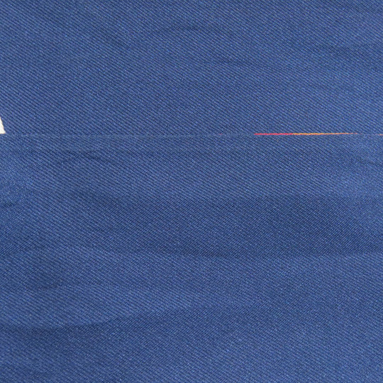 GUCCI scarf 732848 silk Navy Neck Bow Hibiscus Women Used Authentic