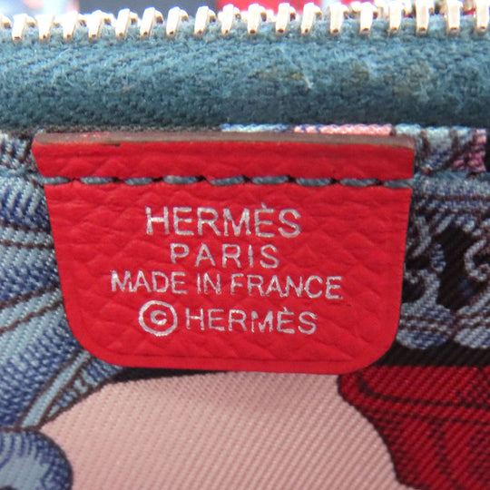 HERMES Coin case Epsom pink Azap Silkin Compact SilverMetal
