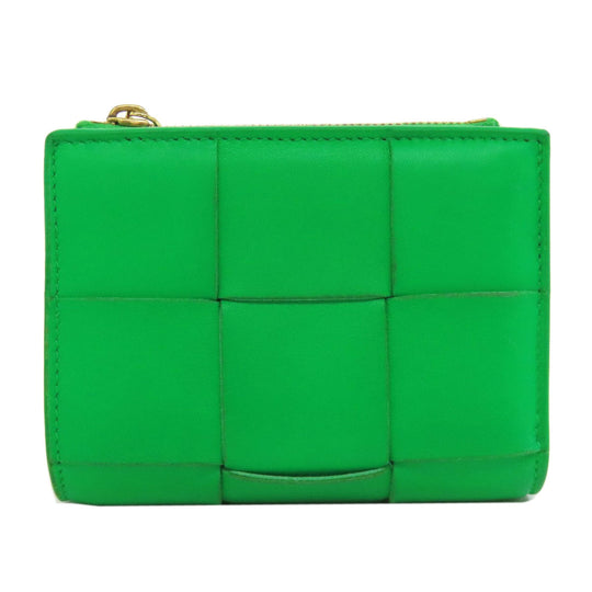 BOTTEGAVENETA Bifold Wallet leather green MAXI INTRECCIATO