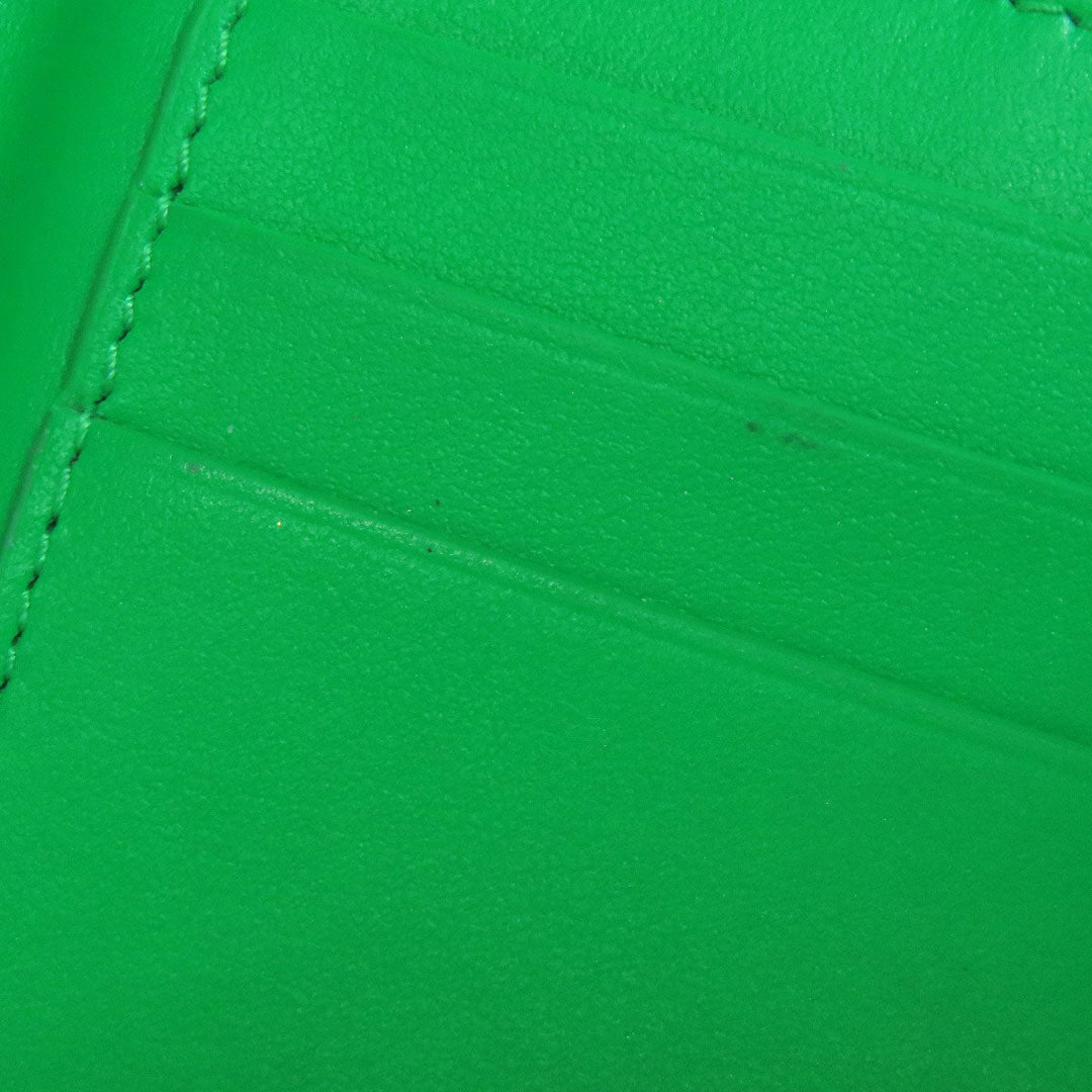 BOTTEGAVENETA Bifold Wallet leather green MAXI INTRECCIATO
