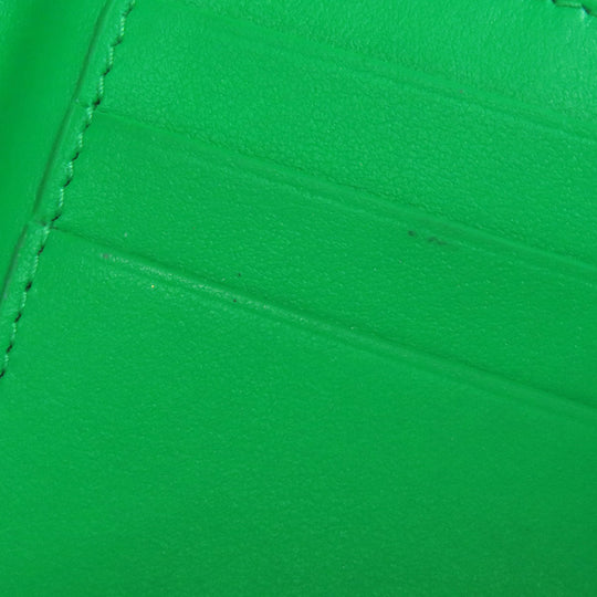 BOTTEGAVENETA Bifold Wallet leather green MAXI INTRECCIATO