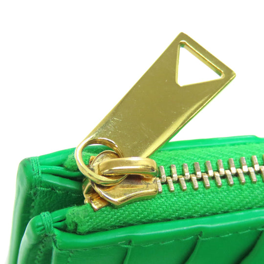 BOTTEGAVENETA Bifold Wallet leather green MAXI INTRECCIATO