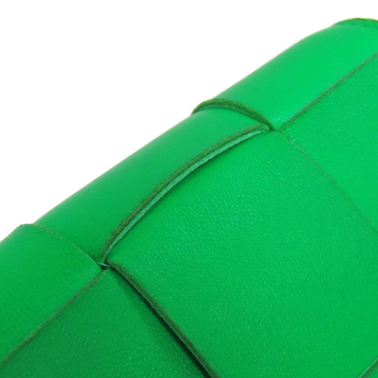 BOTTEGAVENETA Bifold Wallet leather green MAXI INTRECCIATO