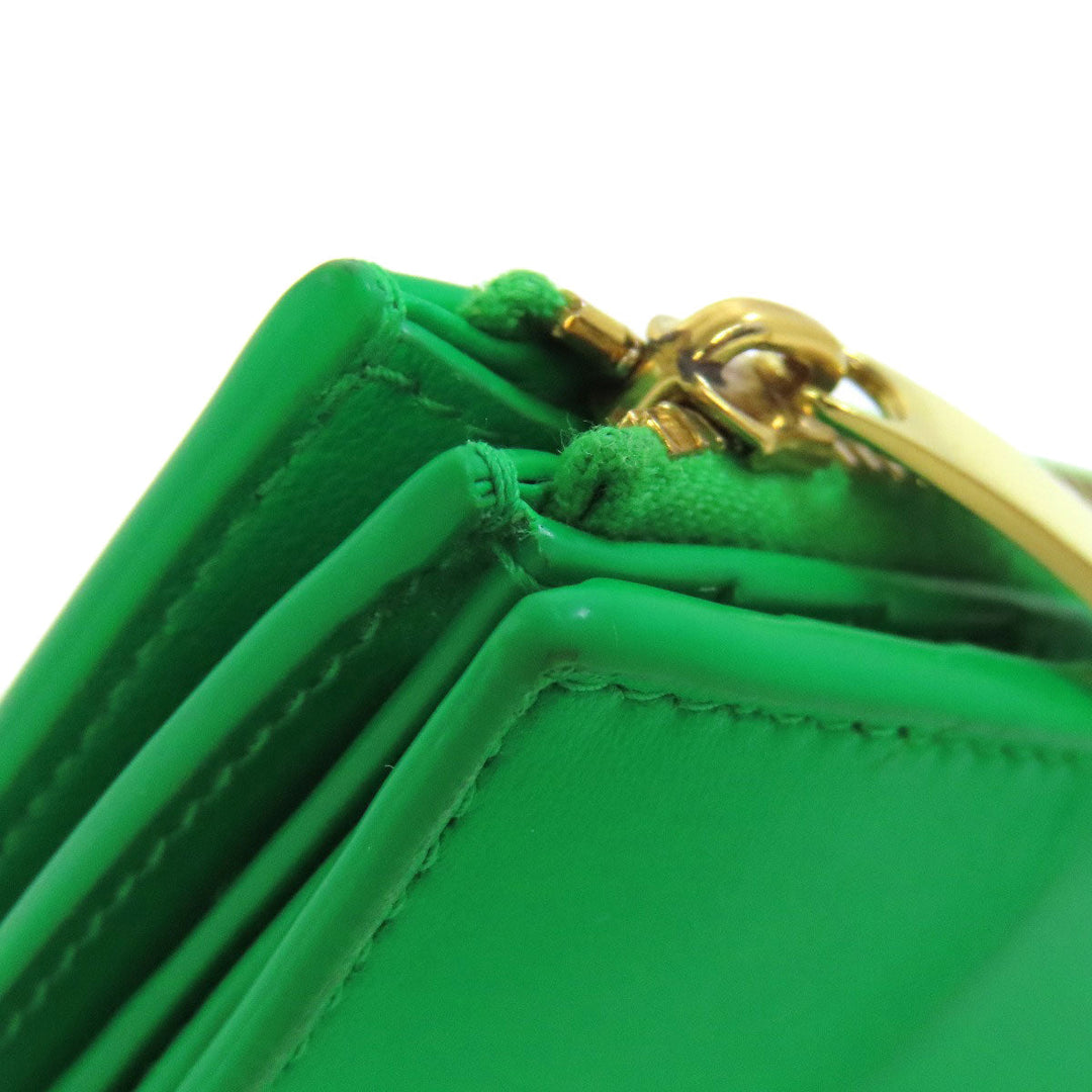 BOTTEGAVENETA Bifold Wallet leather green MAXI INTRECCIATO