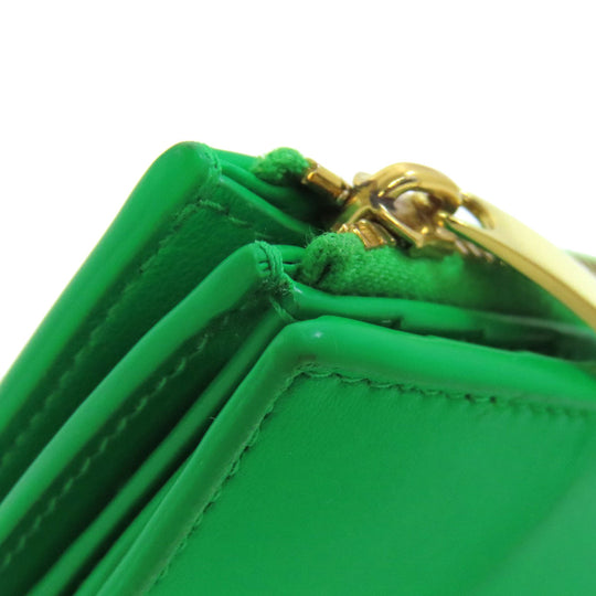 BOTTEGAVENETA Bifold Wallet leather green MAXI INTRECCIATO