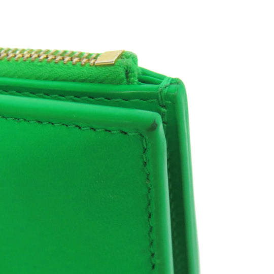 BOTTEGAVENETA Bifold Wallet leather green MAXI INTRECCIATO