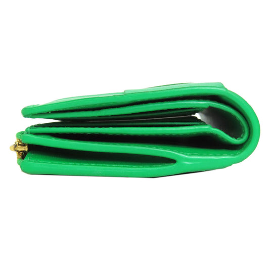 BOTTEGAVENETA Bifold Wallet leather green MAXI INTRECCIATO