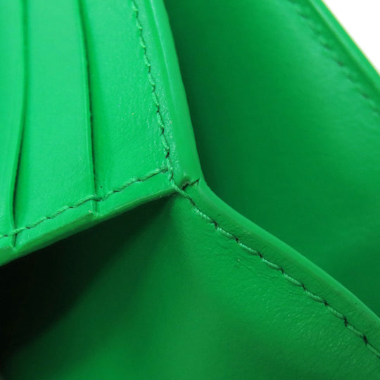 BOTTEGAVENETA Bifold Wallet leather green MAXI INTRECCIATO