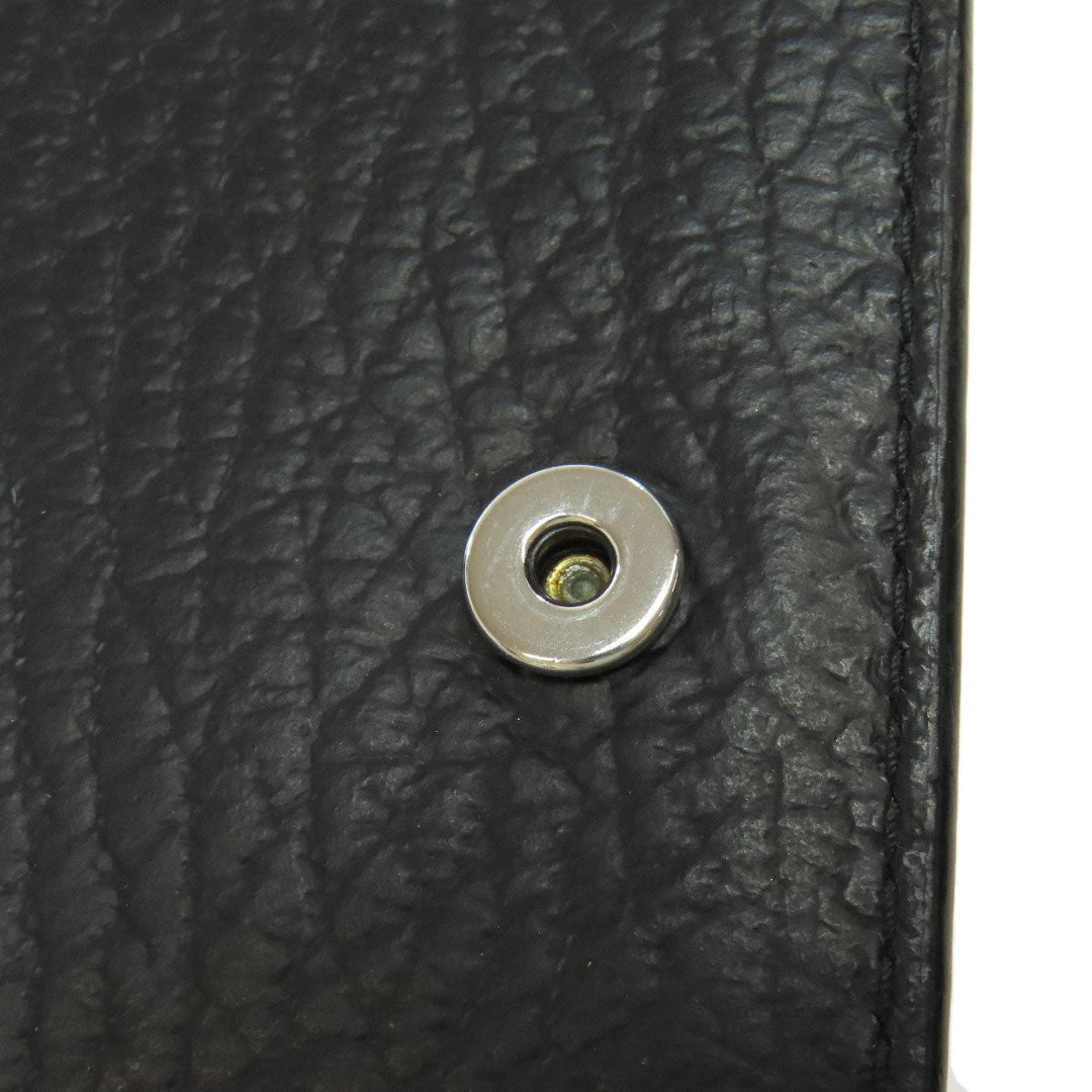 Maison Margiela Card Case leather black logo Women(Unisex) Used Authentic