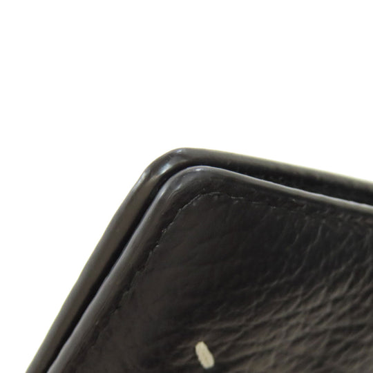 Maison Margiela Card Case leather black logo Women(Unisex) Used Authentic