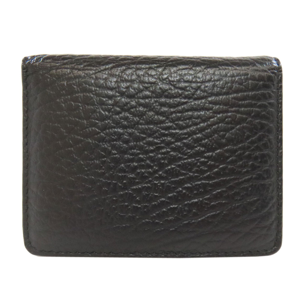 Maison Margiela Card Case leather black logo Women(Unisex) Used Authentic