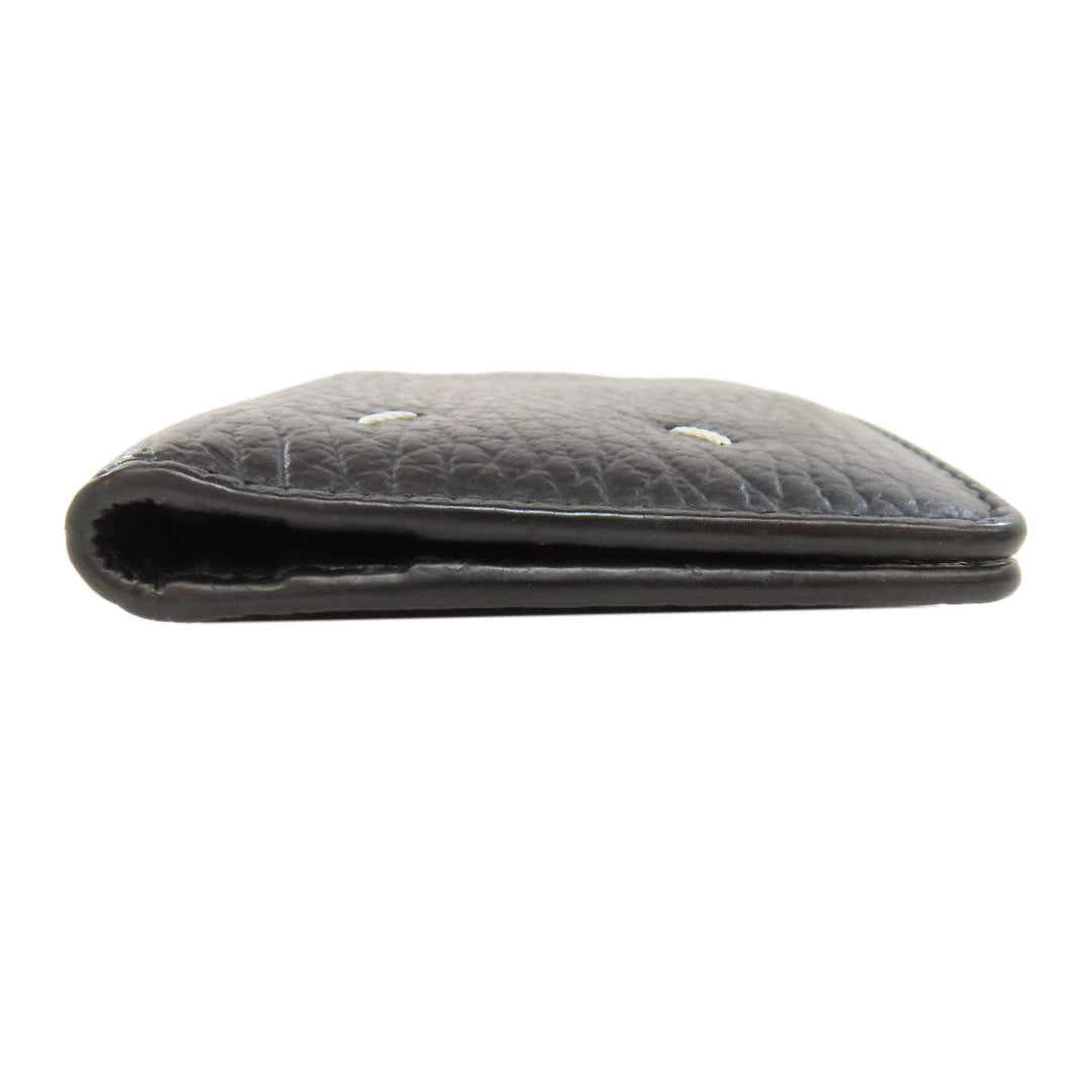 Maison Margiela Card Case leather black logo Women(Unisex) Used Authentic